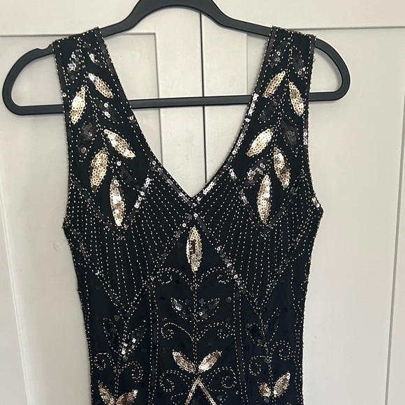 Black sequin fringe dress - Picture 2 of 7